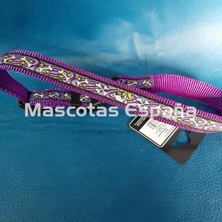 SAN DIMAS Collar BULLY Nylon (20x350-500mm) Morado - Imagen 1